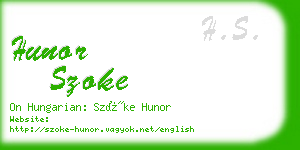 hunor szoke business card